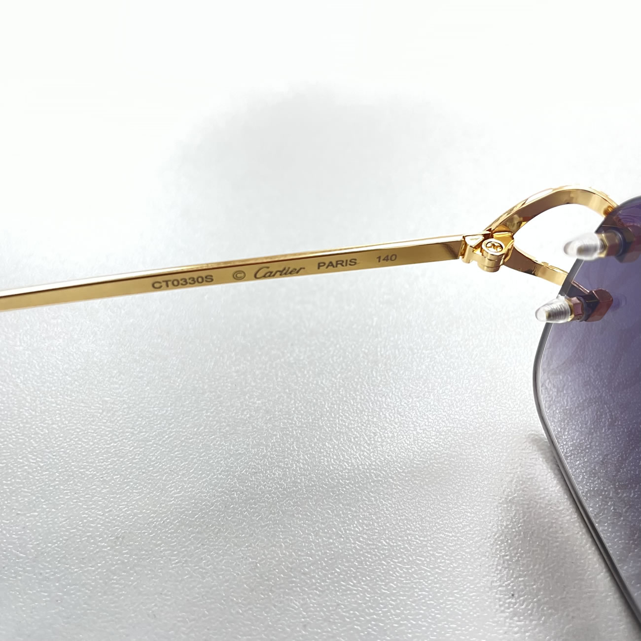 Cartier Eyewear Rimless Rectangle Frame Sunglasses (2) - www.newkick.vip